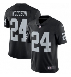 Youth Nike Oakland Raiders 24 Charles Woodson Elite Black Team Color NFL Jersey