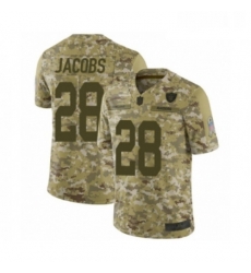 Youth Oakland Raiders 28 Josh Jacobs Limited Camo 2018 Salute to Service Football Jersey