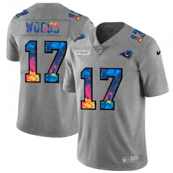 Los Angeles Rams 17 Robert Woods Men Nike Multi Color 2020 NFL Crucial Catch NFL Jersey Greyheather