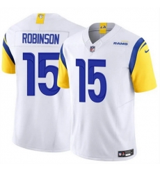 Men Los Angeles Rams 15 Demarcus Robinson White 2024 F U S E  Vapor Untouchable Stitched Football Jersey