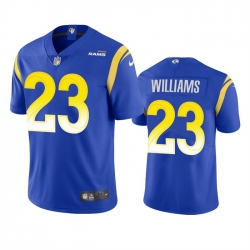 Men Los Angeles Rams 23 Kyren Williams Royal Vapor Limited Stitched Football Jersey