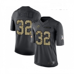 Men Los Angeles Rams 32 Eric Weddle Limited Black 2016 Salute to Service Football Jersey