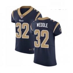 Men Los Angeles Rams 32 Eric Weddle Navy Blue Team Color Vapor Untouchable Elite Player Football Jersey