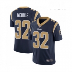 Men Los Angeles Rams 32 Eric Weddle Navy Blue Team Color Vapor Untouchable Limited Player Football Jersey