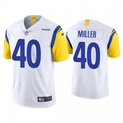 Men Los Angeles Rams 40 Von Miller 2021 White Vapor Untouchable Limited Stitched Football Jersey