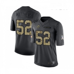 Men Los Angeles Rams 52 Clay Matthews Limited Black 2016 Salute to Service Football Jersey