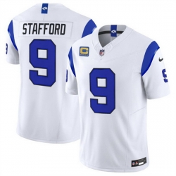Men Los Angeles Rams  9 Matthew Stafford White Fearsome 2026 F U S E  4 Star C Patch Vapor Limited Stitched Football Jersey
