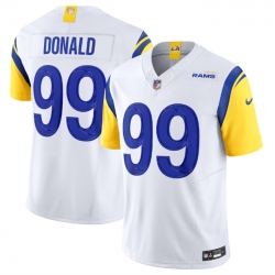 Men Los Angeles Rams 99 Aaron Donald White 2023 F U S E  Vapor Untouchable Limited Stitched Football Jersey