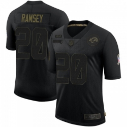 Men Los Angeles Rams Jalen Ramsey Jalen ey 2020 Salute To Service Jersey Black Limited