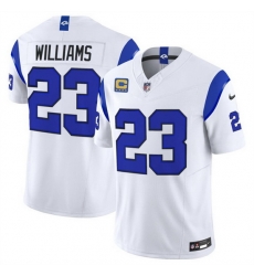 Men Los Angeles Rams  Kyren Williams White Fearsome 2026 F U S E  4 Star C Patch Vapor Limited Stitched Football Jersey