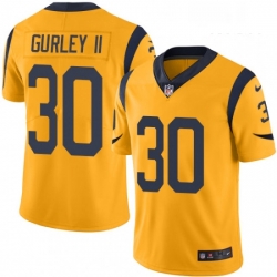 Men Nike Los Angeles Rams 30 Todd Gurley Limited Gold Rush Vapor Untouchable NFL Jersey