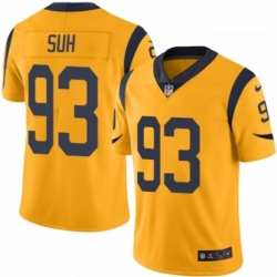 Men Nike Los Angeles Rams 93 Ndamukong Suh Limited Gold Rush Vapor Untouchable NFL Jersey