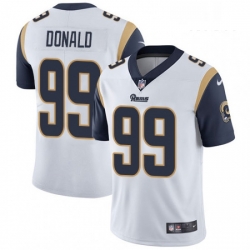 Men Nike Los Angeles Rams 99 Aaron Donald White Vapor Untouchable Limited Player NFL Jersey