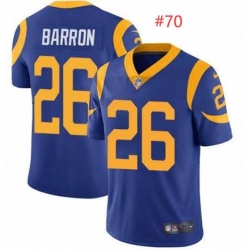 Men Nike Los Angeles Rams Alex Barron Blue Vapor Untouchable Limited Jersey