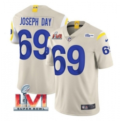 Nike Los Angeles Rams 69 Sebastian Joseph Day Bone 2022 Super Bowl LVI Vapor Limited Jersey