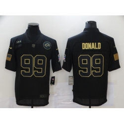 Nike Los Angeles Rams 99 Aaron Donald Black 2020 Salute To Service Limited Jersey