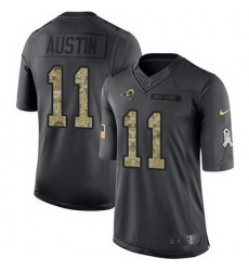 Nike Rams #11 Tavon Austin Black Mens Stitched NFL Limited 2016 Salute to Service Jersey