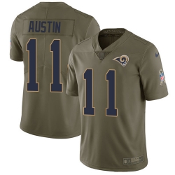 Nike Rams #11 Tavon Austin Olive Mens Stitched NFL Limited 2017 Salute to Service Jersey