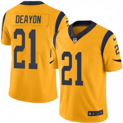 Nike Rams 21 Donte Deayon Gold Men Stitched NFL Limited Rush Jersey