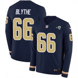 Nike Rams 66 Austin Blythe Navy Blue Team Color Men Stitched NFL Limited Therma Long Sleeve Jersey