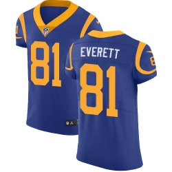 Nike Rams #81 Gerald Everett Royal Blue Alternate Mens Stitched NFL Vapor Untouchable Elite Jersey