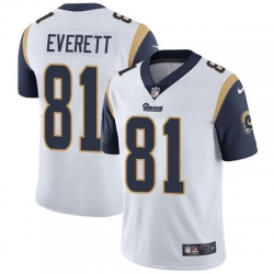 Nike Rams #81 Gerald Everett White Mens Stitched NFL Vapor Untouchable Limited Jersey