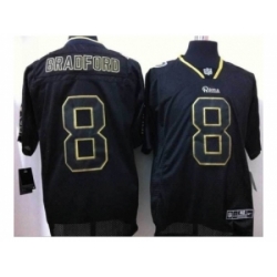 Nike St. Louis Rams 8 Sam Bradford black Elite lights out NFL Jersey