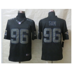 Nike St. Louis Rams 96 Michael Sam Black Impact Limited NFL Jersey