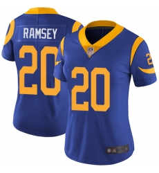 Women Rams 20 Jalen Ramsey Royal Blue Alternate Stitched Football Vapor Untouchable Limited Jersey