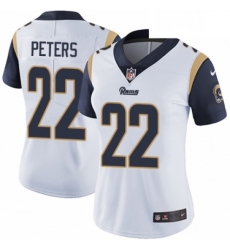 Womens Nike Los Angeles Rams 22 Marcus Peters White Vapor Untouchable Elite Player NFL Jersey