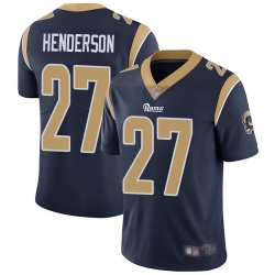 Rams 27 Darrell Henderson Navy Blue Team Color Youth Stitched Football Vapor Untouchable Limited Jersey