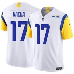 Youth Los Angeles Rams 17 Puka Nacua White 2023 F U S E Vapor Untouchable Limited Stitched Jersey