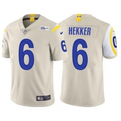 Youth Los Angeles Rams 6 Johnny Hekker Vapor Limited Bone Jersey