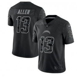 Men Los Angeles Chargers 13 Keenan Allen Black Reflective Limited Stitched Football Jersey