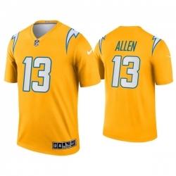 Men Los Angeles Chargers 13 Keenan Allen Inverted Legend Gold Jersey