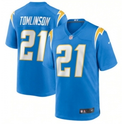 Men Los Angeles Chargers 21 LaDainian Tomlinson Blue Stitched Game Jersey