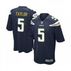 Men Los Angeles Chargers 5 Tyrod Taylor Game Navy Blue Team Color Football Jersey