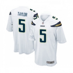 Men Los Angeles Chargers 5 Tyrod Taylor Game White Football Jersey