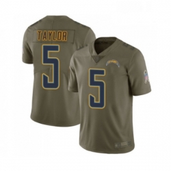 Men Los Angeles Chargers 5 Tyrod Taylor Limited Olive 2017 Salute to Service Football Jersey