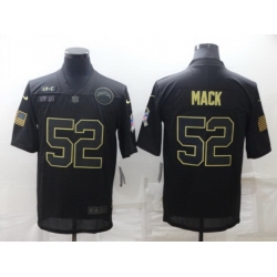 Men Los Angeles Chargers 52 Khalil Mack Black Salute To Service Limited Stitched jersey