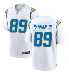 Men Los Angeles Chargers 89 Donald Parham Jr White Stitched Game Jersey