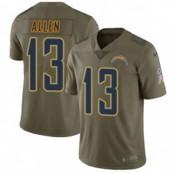 Men Nike Los Angeles Chargers 13 Keenan Allen Limited Olive 2017 Salute to Service NFL Jersey