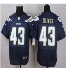 New San Diego Chrgers #43 Branden Oliver Navy Blue Team Color Men Stitched NFL New Elite Jersey