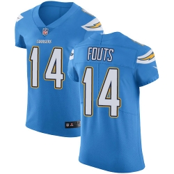 Nike Chargers #14 Dan Fouts Electric Blue Alternate Mens Stitched NFL Vapor Untouchable Elite Jersey