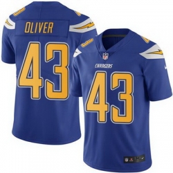 Nike Chargers #43 Branden Oliver Electric Blue Mens Stitched NFL Limited Rush Jersey