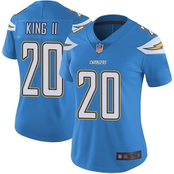 Women Chargers 20 Desmond King II Electric Blue Alternate Stitched Football Vapor Untouchable Limited Jersey