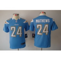 Nike Youth NFL San Diego Chargers #24 Ryan Mathews Lt.Blue Jerseys