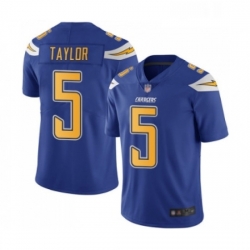 Youth Los Angeles Chargers 5 Tyrod Taylor Limited Electric Blue Rush Vapor Untouchable Football Jersey