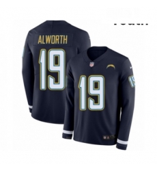 Youth Nike Los Angeles Chargers 19 Lance Alworth Limited Navy Blue Therma Long Sleeve NFL Jersey