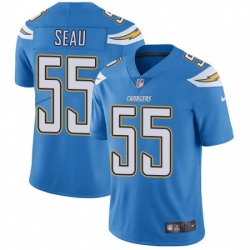 Youth Nike Los Angeles Chargers 55 Junior Seau Electric Blue Alternate Vapor Untouchable Limited Player NFL Jersey